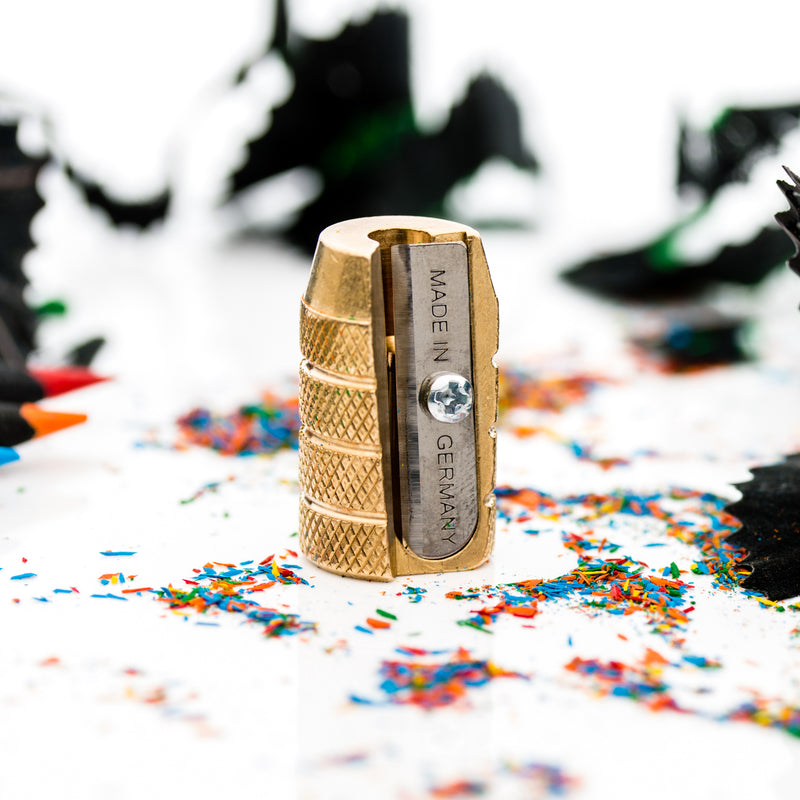 M&R Small Brass Bullet Pencil Sharpener Single
