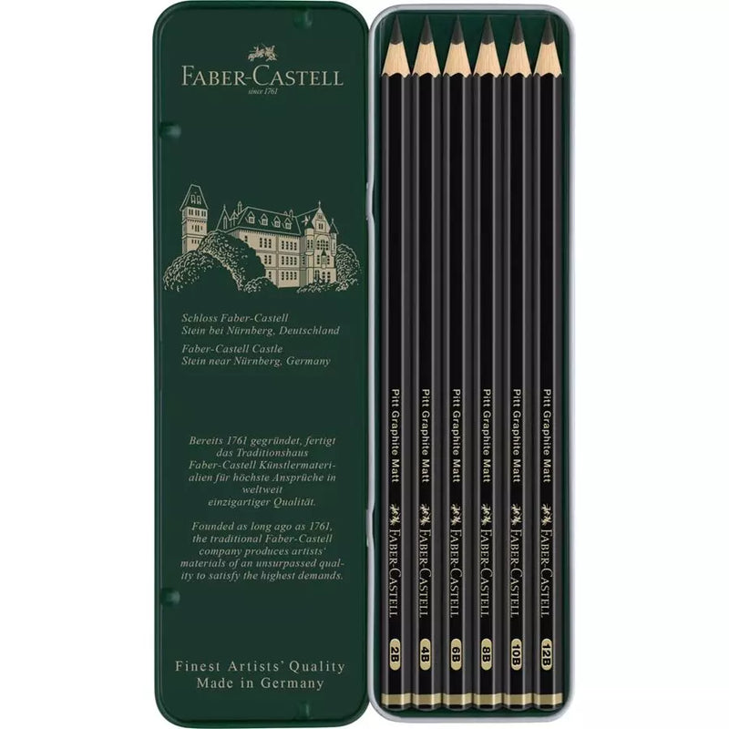 Faber Castell Pitt Graphite Matt pencil (Set of 6)