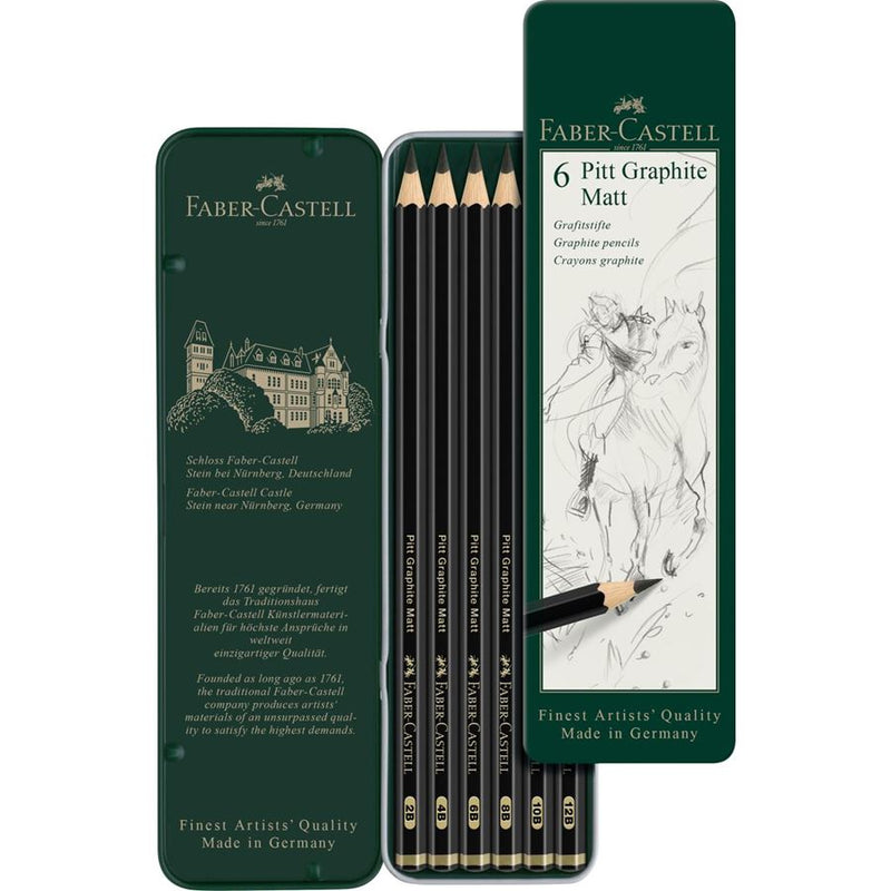Faber Castell Pitt Graphite Matt pencil (Set of 6)