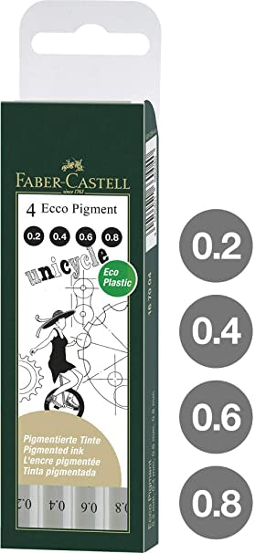 Faber Castell Ecco Fibre Tip Pens (Set of 4)