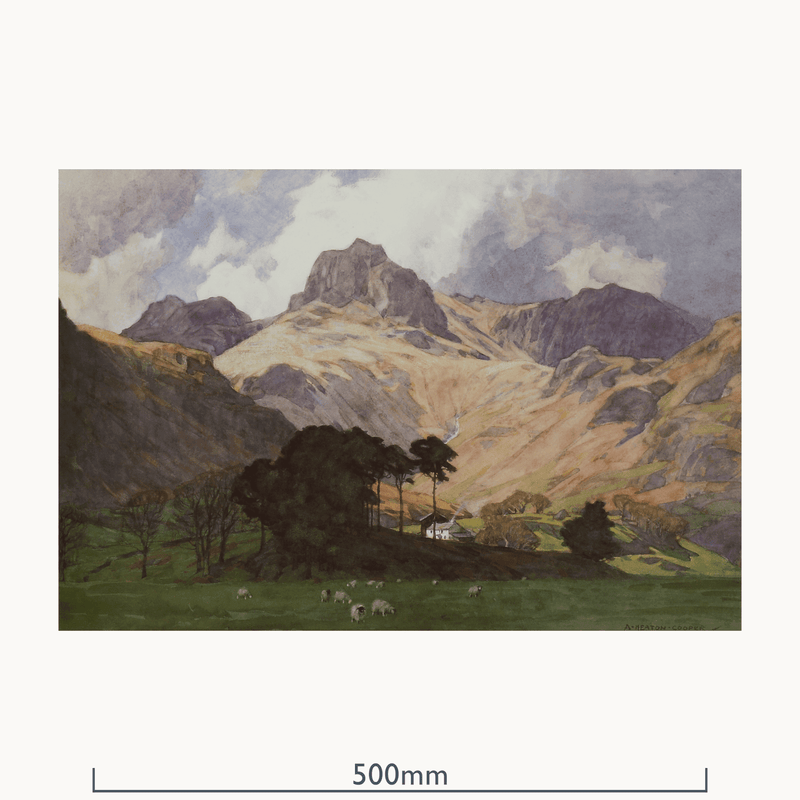 Langdale Pikes and Oak Howe Farm by Alfred Heaton Cooper (1863 - 1929)