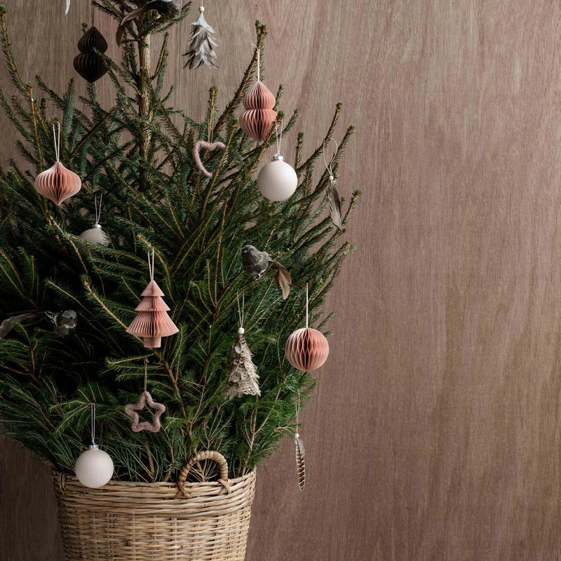 Deko Christmas Mix Paper Baubles (Set of 4)