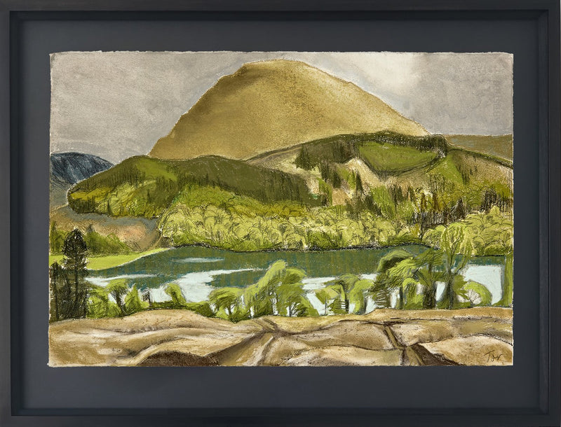 Loweswater Lake from clear-felled Pinfold Wood, May - Original Artwork (Tor Falcon)