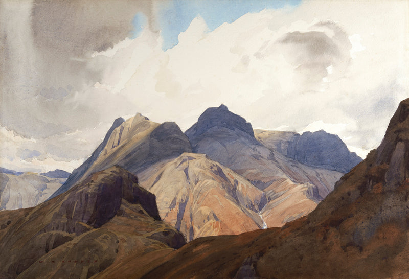 Langdale Pikes from Lingmoor by William Heaton Cooper R.I. (1903 - 1995)
