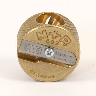 M&R Brass Pencil Sharpener Circular Double