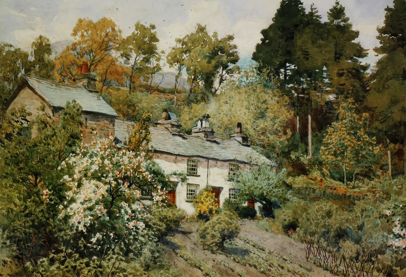 Mill Dam Cottages, Coniston by Alfred Heaton Cooper (1863 - 1929)