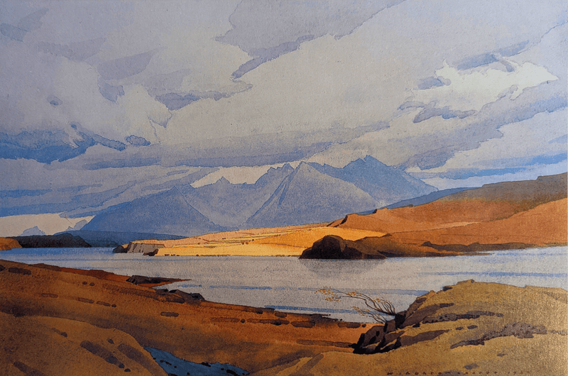 The Cuillins from Loch Harport by William Heaton Cooper R.I. (1903 - 1995)