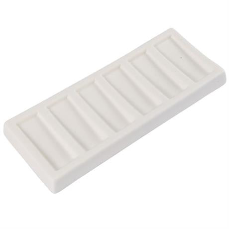 6 Well Slanted Rectangular Ceramic Palette