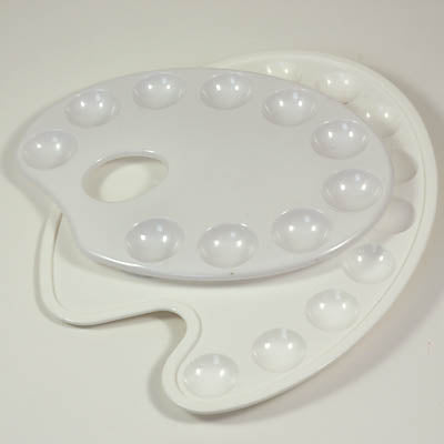 Plastic Oval Kidney Shaped Palette