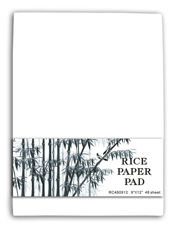 Chinese Rice Paper Pad - 9x12 inches (48 Sheets)